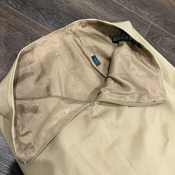 Ralph Lauren Skirt Wool Blend Midi Women’s 8 Petite Straight Classic Slits - Picture 7 of 12